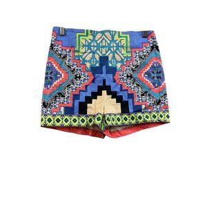 Flying Tomato Printed Shorts M Hot Pants Multicolor Geometric Pattern